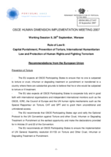 Written recommendations