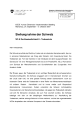 Statement on the death penalty