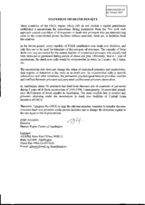 Statement on the death penalty