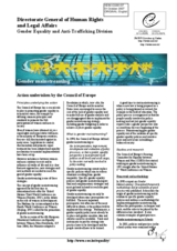 Information on "Gender mainstreaming - action undertaken by the CoE"