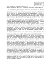 Statement on prevention of violence against women