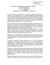 Statement on violence against women and equality of opportunity between women and men