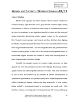 Statement and written recommendations on Women and Security