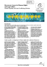 Factsheet on "Equality between women and men"