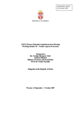 Statement by Ms. Natalija Micunovic, Assistant Minister, Ministry of labour and Social Policy, Sector for Gender Equality