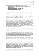 Statement on gender aspects of security