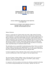 Statement by Senior Adviser Birgit Kleven