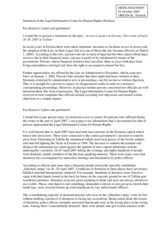 Statement on "Access to justice in Estonia. The events of April 26-29, 2007 in Tallin"
