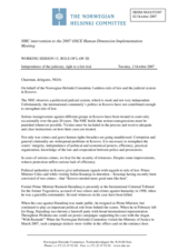 Statement on the independence of the judiciary and right to a fair trial