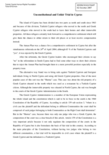 Statement by Mr. Tufan Erhurman on the "Unconstitutional and Unfair Trial in Cyprus"