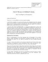 Statement on the right for a fair trial for foreigners