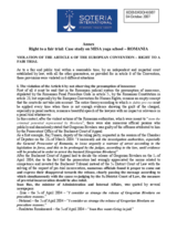 Annex - "Right to a fair trial: Case study on MISA yoga school - Romania"