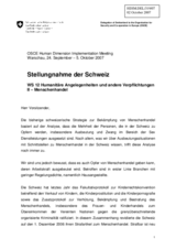 Statement on trafficking in human beings