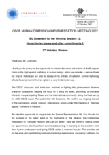 European Union statement on the fight against trafficking in human beings