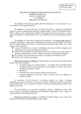 Statement on combating trafficking in human beings - national capacity