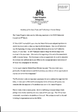 Statement on the "Abolition of the Slave Trade and Trafficking in Human Beings"