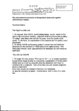 Written recommendations