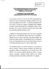 Introductory statement by Mr. Gerald Mitchell, Head of the Election Department