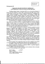 Written contribution "Human Rights Center of Azerbaijan concerned on Case of Stanislaw Dmitrievsky"