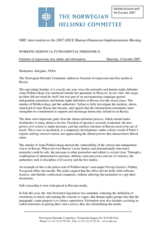 Statement on freedom of expression, free media and information