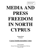 Statement by Mr. Osman Kurt on "Media and press freedom in North Cyprus"