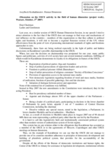 Statement by Mr. Assylbeck Kozhakhmetov on Kazakhstan's possible chairmanship in of the OSCE.
