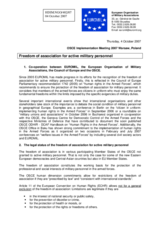 Statement on freedom of association for active military personnel