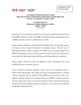 Statement on the ODIHR's human dimension activities