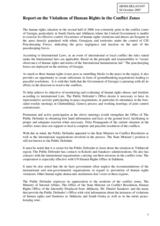Report on the Violations of Human Rights in the Conflict Zones