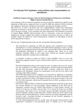 Written contribution "New Russian NGO legislation: main problems and recommendations on amendments" drafted by Evgenya Zusman