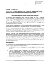 Statement and written recommendations "Human rights defenders must be ensured better protection"