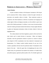 Statement and written recommendations on the freedom of association