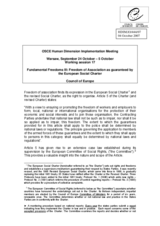 Written contribution on Freedom of Association as guaranteed by the European Social Charter