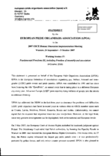 Statement on freedom of assembly and association