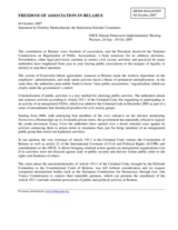 Statement on freedom of association in Belarus