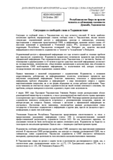 Statement on the "Situation of freedom of expression in Tajikistan"