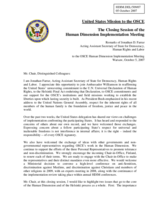 Closing remarks of Jonathan D. Farrar, Acting Assistant Secretary of State for Democracy, Human Rights and Labor