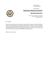 US Opening Statement