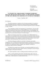 Opening Statement by Amb.Titorenko, Head of the Russian delegation