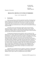 Contribution by Switzerland