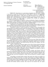 Contribution by the Nord-Ost Organization