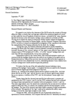 Letter by the Nord-Ost Organization