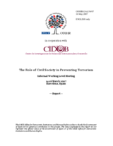 Contribution by the ODIHR on the Role of Civil Society in Preventing Terrorism