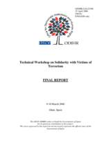 Contribution by the ODIHR on the Technical Workshop on Solidarity with Victims of Terrorism