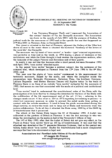 Statement by the Association of the Victims' Families of Via dei Georgofili Massacre