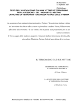 Contribution by Mr. Villatoro and Ms. Farina,  Associazione Italiana Vittime Del Terrorismo