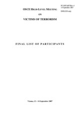 Final List of Participants as of 14 Sep 2007