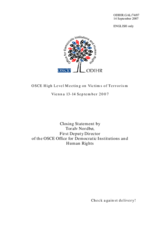 Closing Statement by Mr. Nordbo, First Deputy Director of the ODIHR