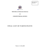 Final List of Participants