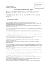 The constitution of Belarus